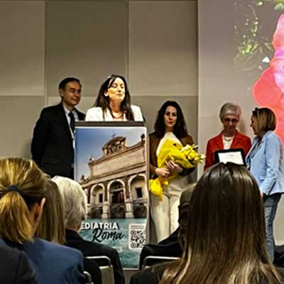 Relatrice congresso di Pediatria a Roma Maggio 2023 Premiazione